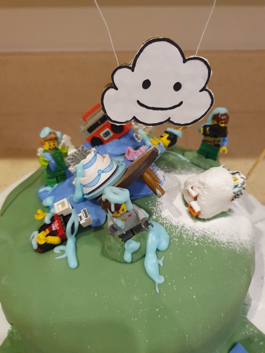 chaclig's tweet image. Little one loves #RainOnYourParade so much he wanted a Cloud cake. Thank you @UnboundCreation for making such an awesome game!