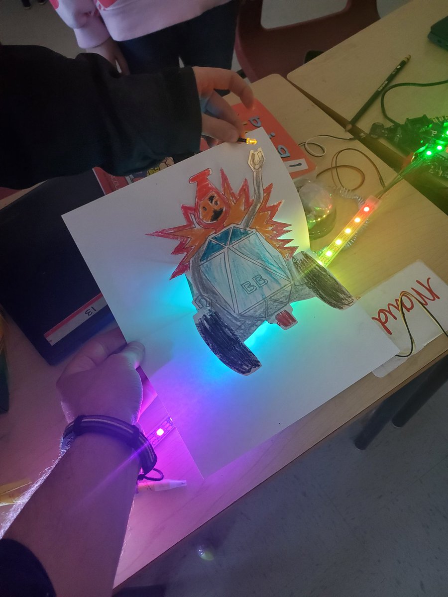 kids are thrilled they got the lights to work @brilliant_labs #papercraft #electronics #design