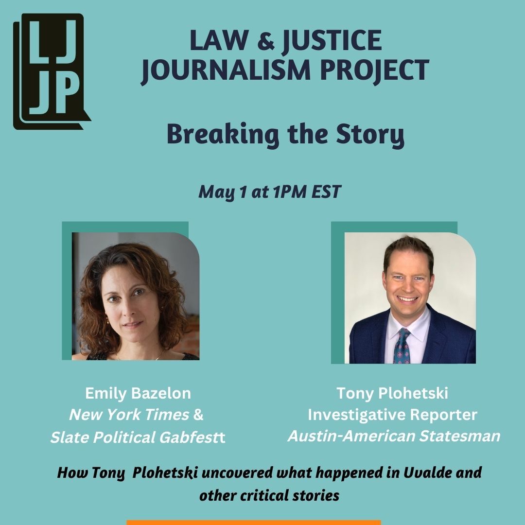 Our next panel is a biggie, where @tplohetski will talk about how he broke open what really happened in the tragic shooting at Robb Elementary in Uvalde. Tony will talk to @emilybazelon about how to conduct meaningful and dogged investigations. RSVP here: bit.ly/4b9NWEg