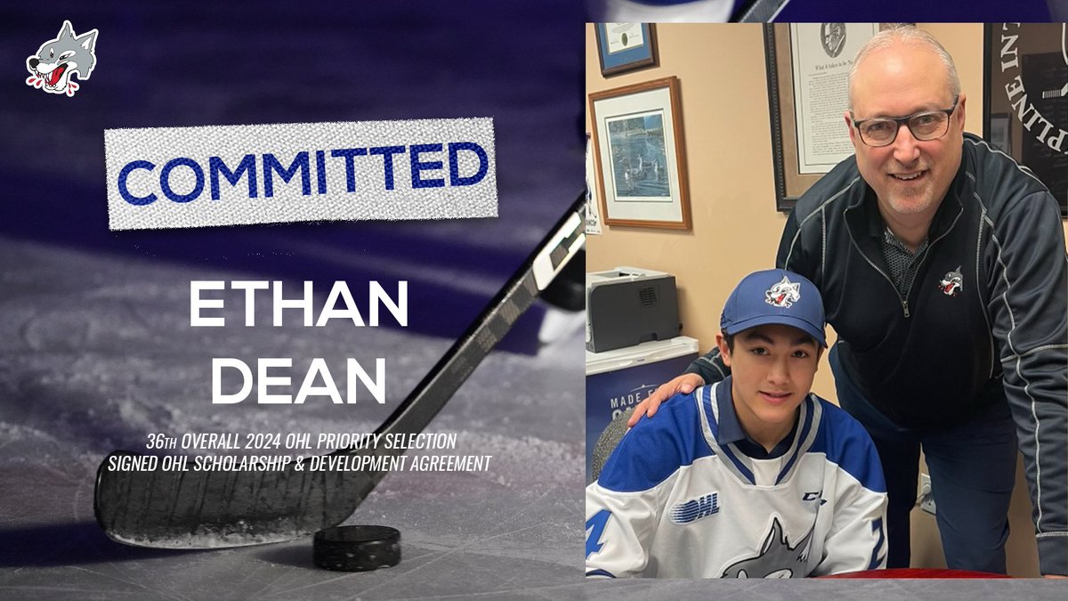 Ethan Dean Commits to Wolves 🤩 ✍️ “He is an elite skating forward that is always backing up defenders and goes to the inside to drive offence. He is a very strong character person who we are excited has chosen the OHL and the Sudbury Wolves” - GM Rob Papineau 📰:…