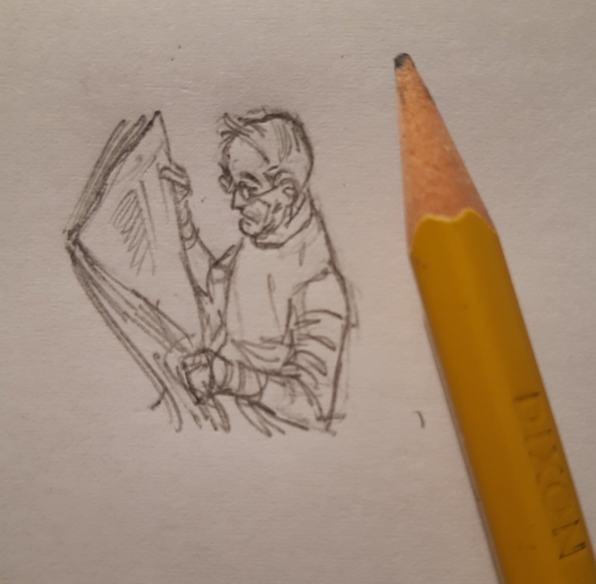 Pencils, working out a pose.