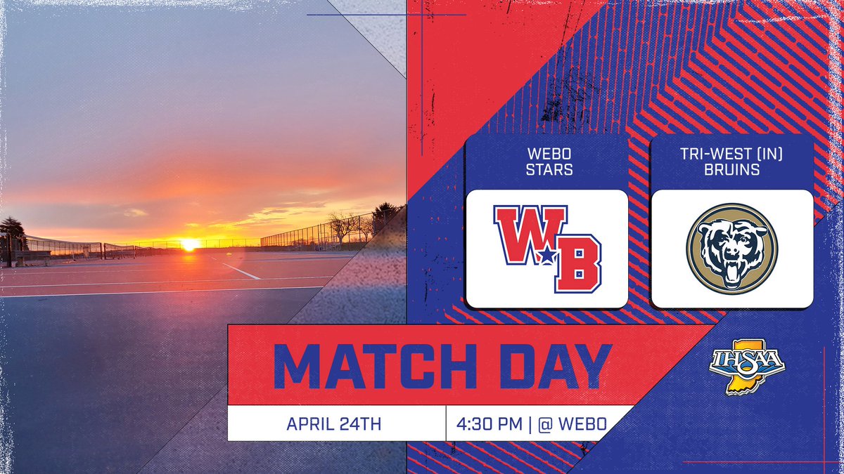 Good Luck to our Girls @WEBOTennis team vs. Tri-West | 4:30 PM