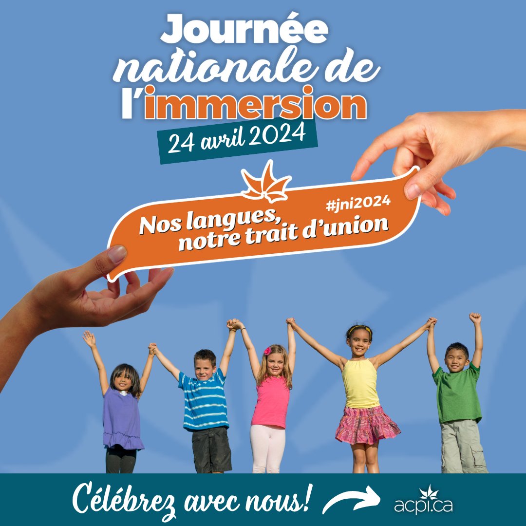 Happy National French Immersion Day! This year's theme is: Our languages, our link. | Bonne journée nationale de l’immersion française ! Le thème de cette année est : Nos langues, notre trait d’union. #EIPS #FrenchImmersion Learn more: acpi.ca/.../journee-na…