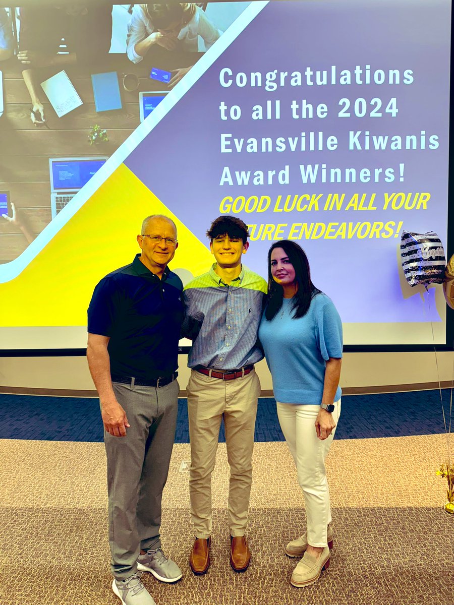 Damn proud of this kid. His 2nd Kiwanis Award his senior year. First Soccer ⚽️ This time Architecture Design Technology 🏢 North High School has been incredible to both me and Mason. 88’ Grad here. 24’ Grad there. Great day to be a Husky💚🐕 #ballstatebound @BallState