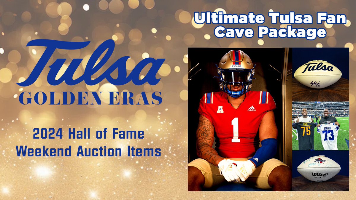 Tulsa fans you are not going to want to miss a night of fun at the Blue & Gold event! Bid early and view all of these fantastic prizes here: auctria.events/BlueGoldChampi… Buy tickets for the event here: calendar.utulsa.edu/event/blue-gol…