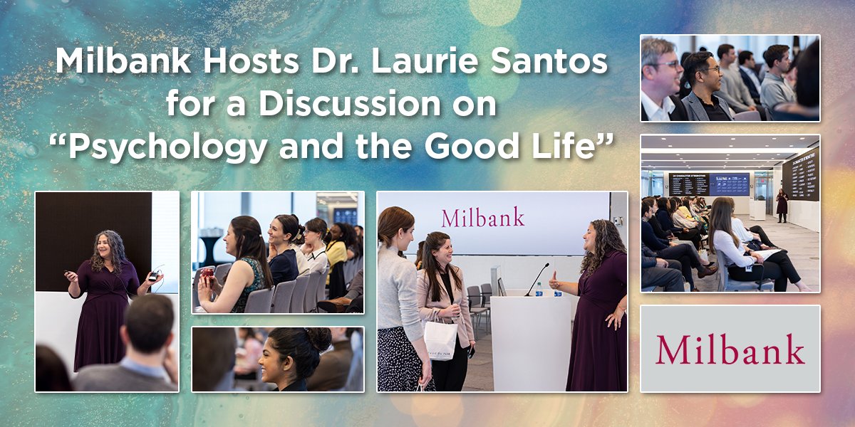 It was a pleasure to host Dr. Laurie Santos, Professor of Psychology at Yale University &amp; host of “The Happiness Lab” podcast. She discussed insights from her course, “Psychology and the Good Life,” and provided evidence-based tips to increase happiness &amp; build productive habits.