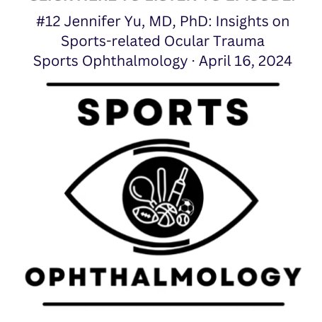 asot_trauma's tweet image. Exciting news for April Eye Safety Month! Dr. Jennifer Yu joins the Sports Ophthalmology podcast to discuss sports-related ocular injury, shedding light on crucial eye safety in athletics. Plus, get a sneak peek into the upcoming ASOT meeting! Listen now! #EyeSafetyMonth #ASOT