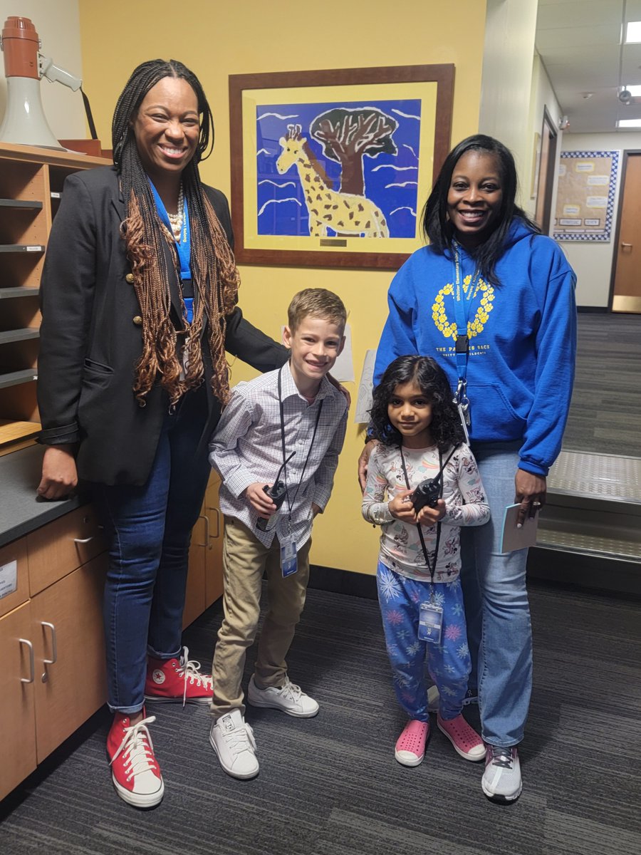 When you win a BINGO Raffle to become Principal and Assistant Principal for half the day, we quickly equip you with a lanyard and walkie-talkie! We had a great time this morning. <a href="/OakPark97/">Oak Park District 97</a> #Whittier97 #myD97