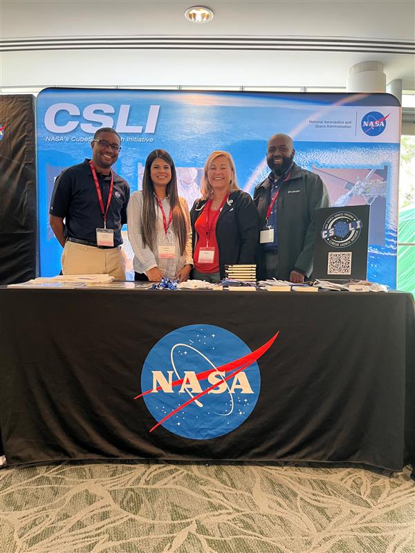 🛰🛰The team from NASA’s #CubeSat Launch Initiative is back in San Luis Obispo for the CubeSat Developers Workshop 2024! The annual event attracts hundreds interested in small satellite technology and Mission Managers are telling students that NASA can help find a ride to space!