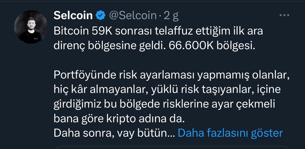 Uyarı soranlar adına 3 adet resim bırakıyorum buraya son iki gün adına. Ben demiştim değil, neyi görmüyorum diyenler okusun aşağıdaki twitleri mesela. *Yeni bir güncelleme yapana kadar bu durum aynen devam. Yarın yeni videoda konuşuruz. Hayırlısı ile güzel trendlerde