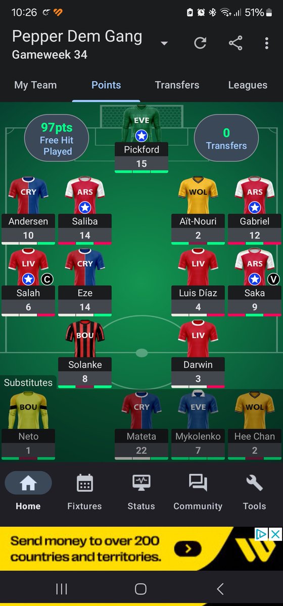 I made a last-minute change of Mateta for Ait-Nouri, feeling so bad now <a href="/OfficialFPL/">Fantasy Premier League</a> #Fpl
