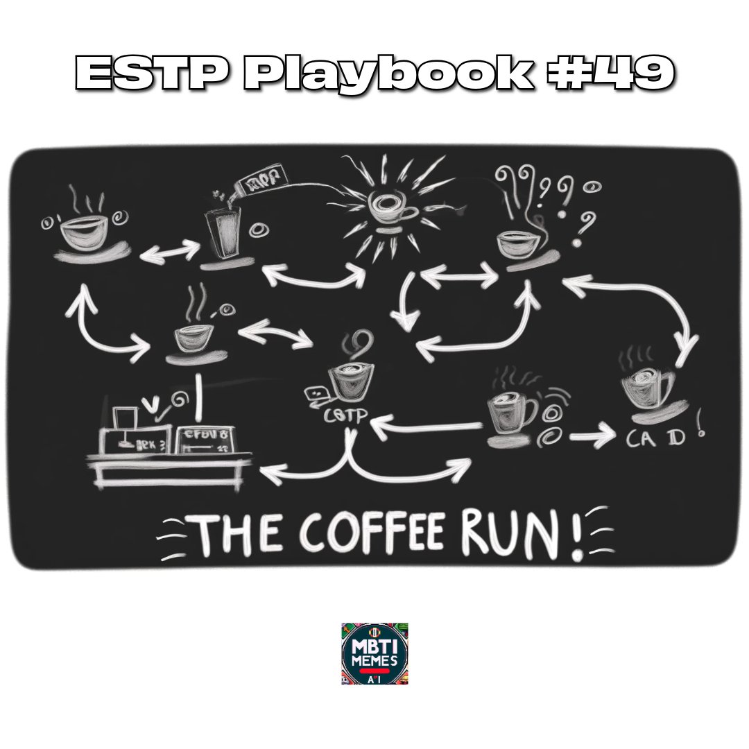 VergasBaxtor's tweet photo. From the limited edition ESTP Playbook Collection: Quick Sips and Strategic Trips! #MBTI https://t.co/zDvhZDydJ5