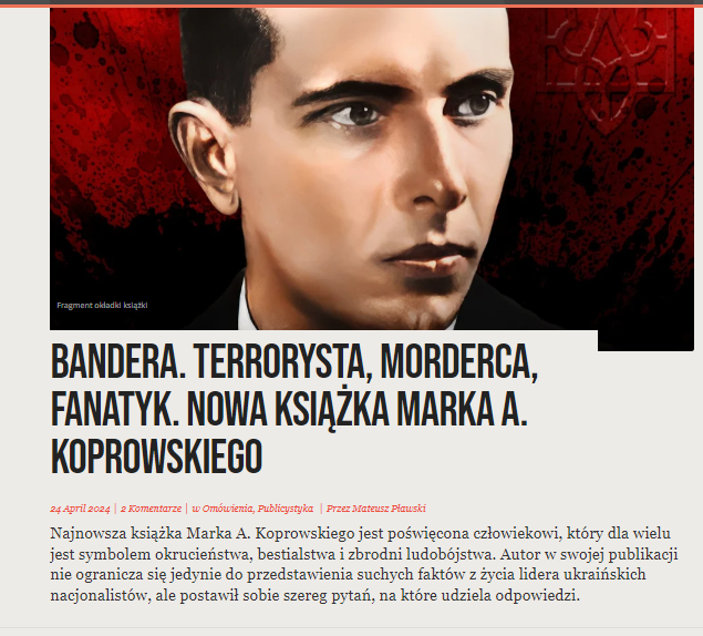 HanterPoen's tweet photo. Marek A.#Koprowski„Bandera.Terrorysta, morderca, fanatyk”Przypominam żydzi #giedroyć-"Paryska✡️🕎kultura" i #janolszewski-NIECH BĘDĄ PRZEKLĘCI❗️bronili bandery przez co skłócili oba narody i to oni doprowadzili do banderyzacji🇺🇦ukrainy i NIENAWIŚCI dzisiaj.https://t.co/8hrse6reLC https://t.co/XQUVCVsho6