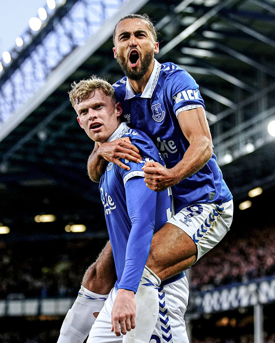 Dominic Calvert-Lewin has scored 3 goals in his last 4 games for Everton 🔥 The Toffees are leading the 64th Premier League Merseyside derby 🔵