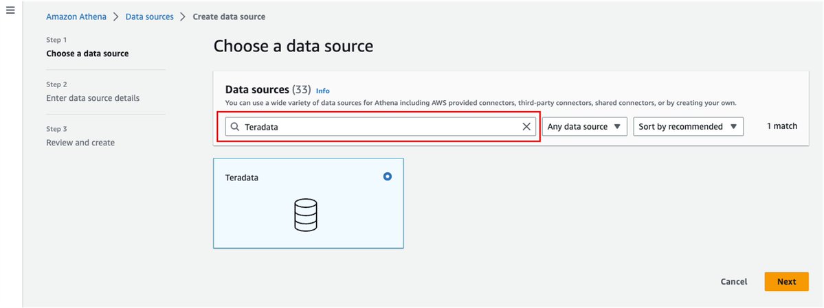 Run queries on #Data stored in @Teradata using the #AmazonAthena connector 👉 go.aws/3JT5rxj #AWS #Cloud #CloudComputing #CloudOps #Analytics #DigitalTransformation