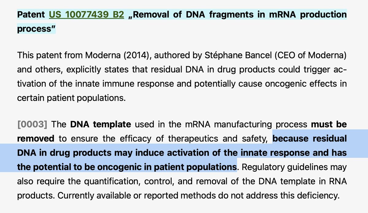 @CaulfieldTim A large and growing body of evidence is concerned about oncogenesis stemming from plasmid DNA and SV40 in your beloved vaccines, Tim. Moderna even spelled out the risk in their patent. But you just keep pushing them, pharmabro. We appreciate the receipts.
