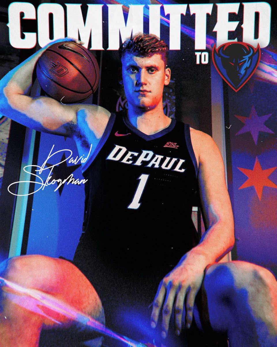 Former Davidson big man David Skogman has committed to DePaul. Last season he averaged 13.3ppg & 4.9 rpg while shooting 56% from the field & 47% from three. Welcome to the Blue Demon family 🔵😈 @dskogman42