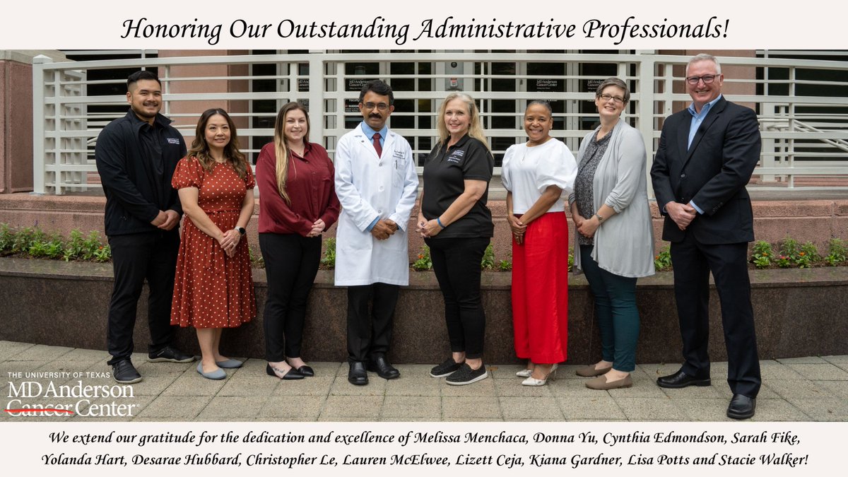 Today and every day, we salute our #outstanding #AdministrativeProfessionals✨We value your #excellence Melissa Menchaca, Donna Yu, Cynthia Edmondson, Sarah Fike, Yolanda Hart, Desarae Hubbard, Christopher Le, Lauren McElwee, Lizett Ceja, Kiana Gardner, Lisa Potts & Stacie…