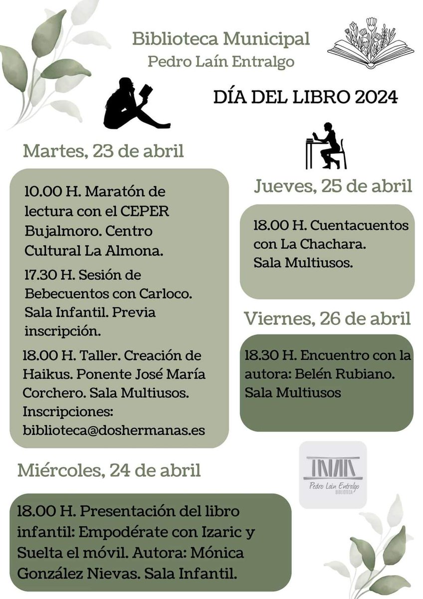 Mañana contaremos cuentos en esta hermosa programación que han preparado en la <a href="/Biblioteca2h/">Biblioteca Dos Hermanas</a>