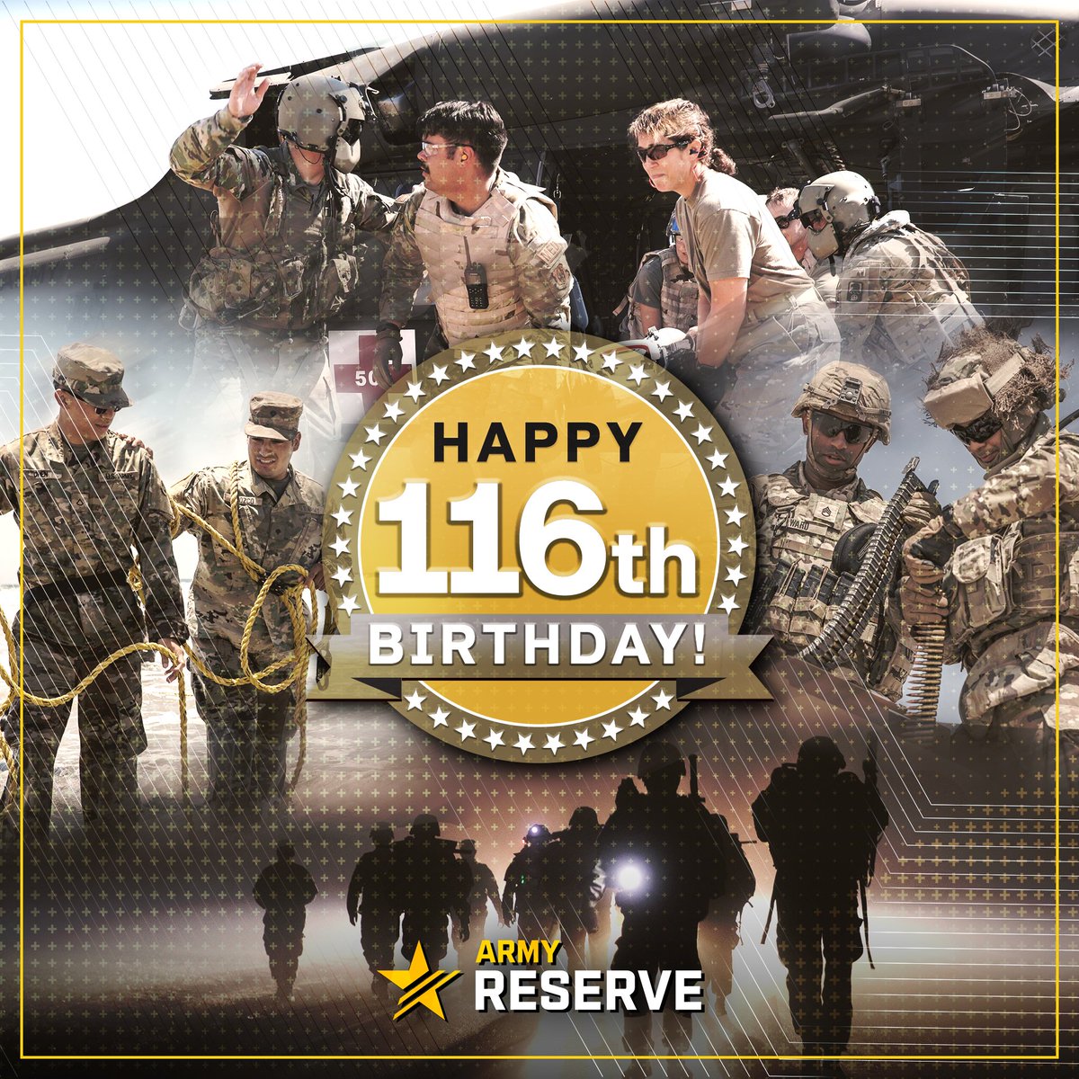 Yesterday, the U.S. Army Reserve celebrated its 116th Birthday. Thank you to all the reservists who keep our nation safe. #USARBirthday116
