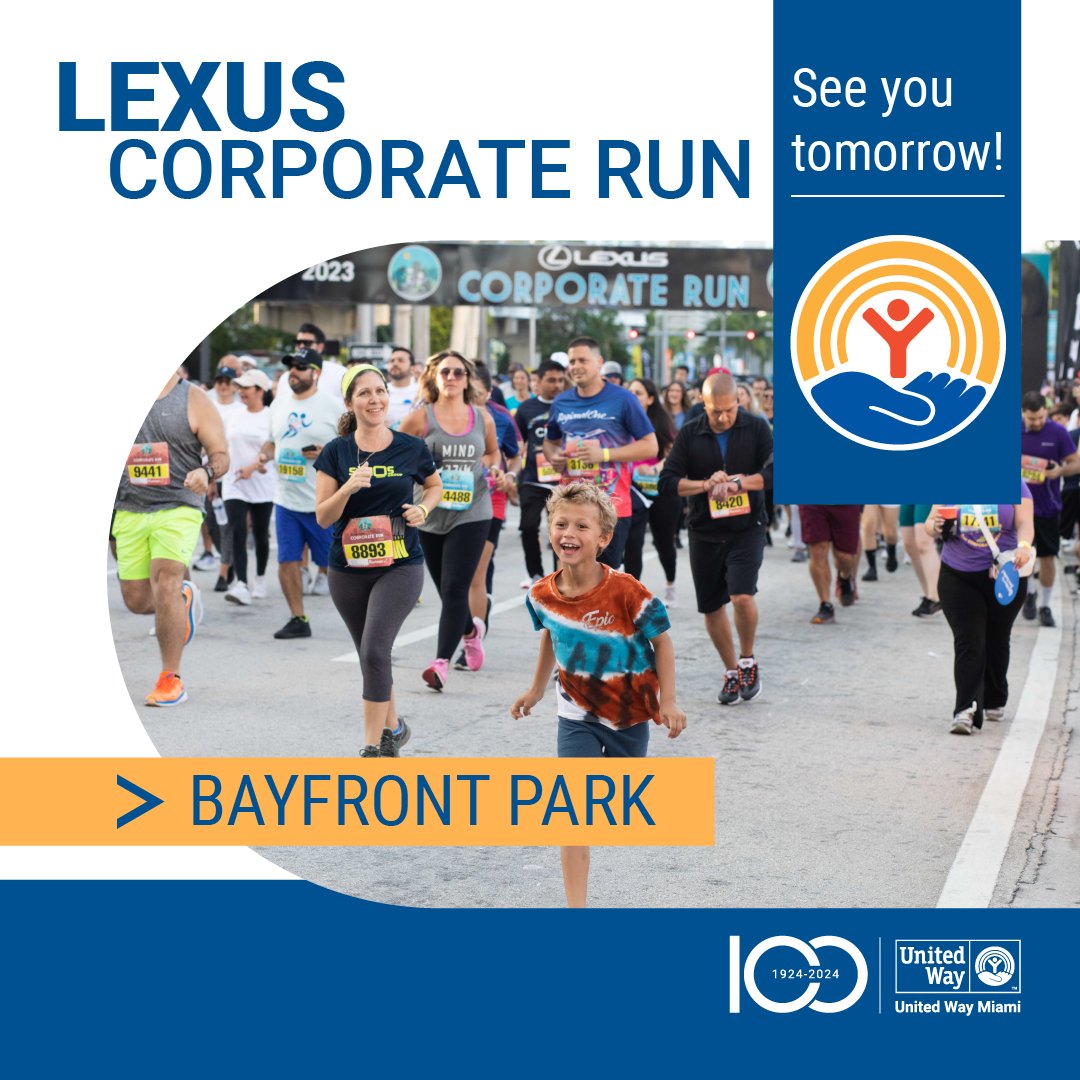 🎉 Join us tomorrow at the Lexus Corporate Run for the ultimate celebration of health, fitness and community spirit! 🎈Swing by our tent to celebrate #100YearsUnited with us. We'll have fun giveaways, sweet treats, a lively photo booth and more! See you tomorrow!