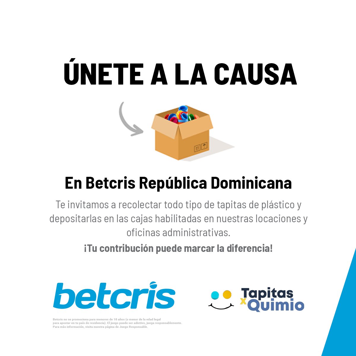 #ResponsabilidadSocial ¡𝗕𝗲𝘁𝗰𝗿𝗶𝘀 🇩🇴 se une a la campaña 𝐓𝐚𝐩𝐢𝐭𝐚𝐬𝐱𝐐𝐮𝐢𝐦𝐢𝐨 en República Dominicana! 🚮🎗🔔