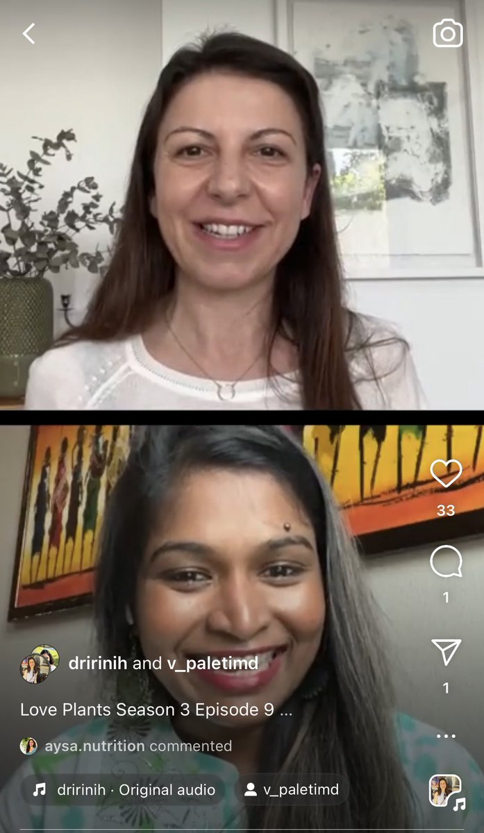 1/ Love Plants S3E9.
I have a fantastic chat with Board Certified Gastroenterologist Dr. Vani Paleti @VaNiPaLeTi about #CulinaryMedicine and how it intersects with #GutHealth. 

instagram.com/reel/C5_MJgoNi…

#GItwitter #IGlive