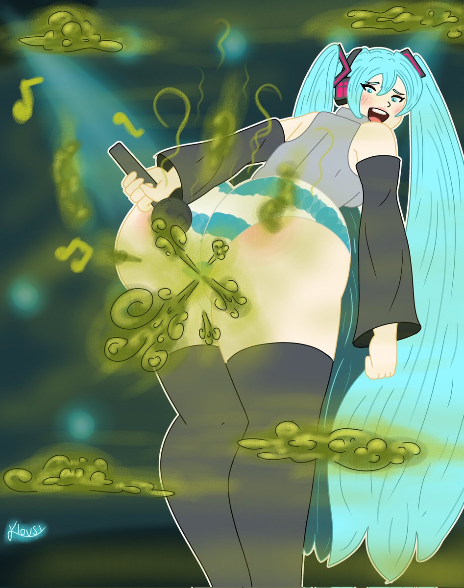 Klovsii's tweet photo. Hatsune Miku 🎤💨 commission for @JustinButGross ✨

How lucky to be in the front row~ https://t.co/HvLuX7I8Nv