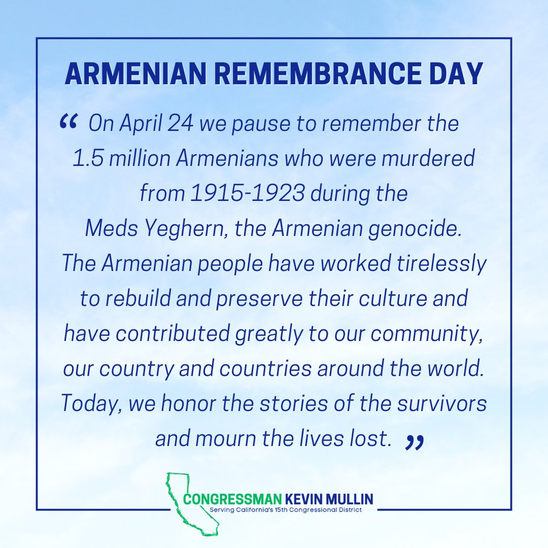 Today, we pause to reflect on #ArmenianGenocideRemembranceDay.