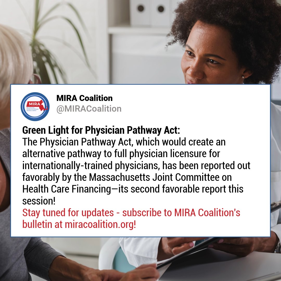 The Physician Pathway Act, has been reported out favorably by the Massachusetts Joint Committee on Health Care Financing! It now heads to the Senate Ways and Means Committee, which will decide whether to bring the bill to the Senate floor for a vote.