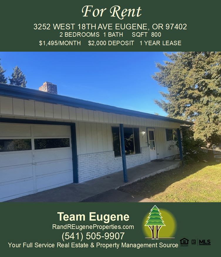 Check out this cute unit in West Eugene available NOW!
rreugpropmgmt.com 
.
#forrent #propertymanagement #wecanhelpwiththat #randrpropertiesofeugene #teameugene #WestEugene