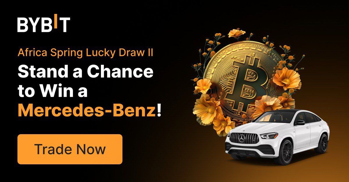 A Mercedes Benz Awaits you 🫵 🚗 A Mercedes Benz, Honda Motorcycle, iPhone 15, Gold Bar, Smart TV, USDT Rewards and many more rewards await you in the African Spring Lucky Draw 2 📉 Simply deposit and trade to get a chance at winning. 👉 Join here: bybitglobal.com/en/promo/mkt/a…