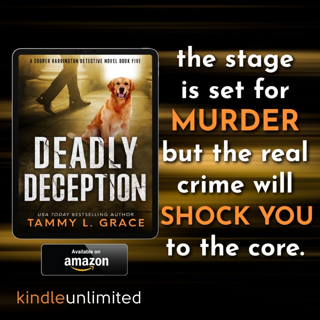 📷📷 New Release Alert! 📷 Deadly Deception by @TammyLGrace. Foul play, secrets, and high society collide in this murder mystery. Twists, turns, and a shocking reveal in the latest Cooper Harrington Detective Novel! #NewRelease #MurderMystery #KindleUnlimited
