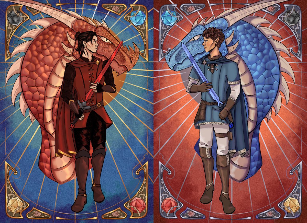 Eragon and Murtagh tarot card designs! I just reread the whole series for the first time in 7 years. @paolini #eragon #murtagh #inheritancecycle