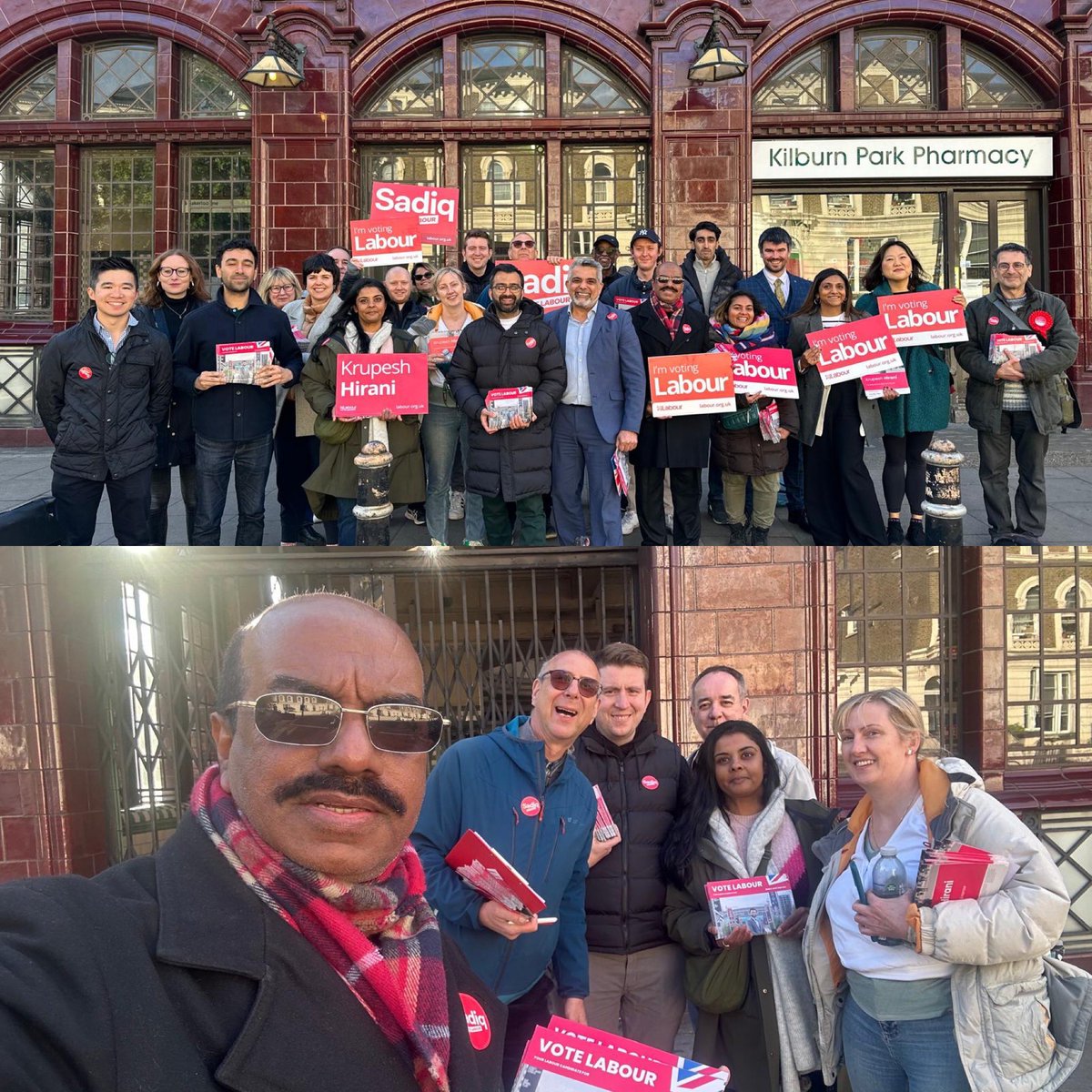.@BrentLabour out in full force tonight for @SadiqKhan in #Kilburn Cast your 3 #Vote for @LondonLabour on 2 May 🌹🌹🌹