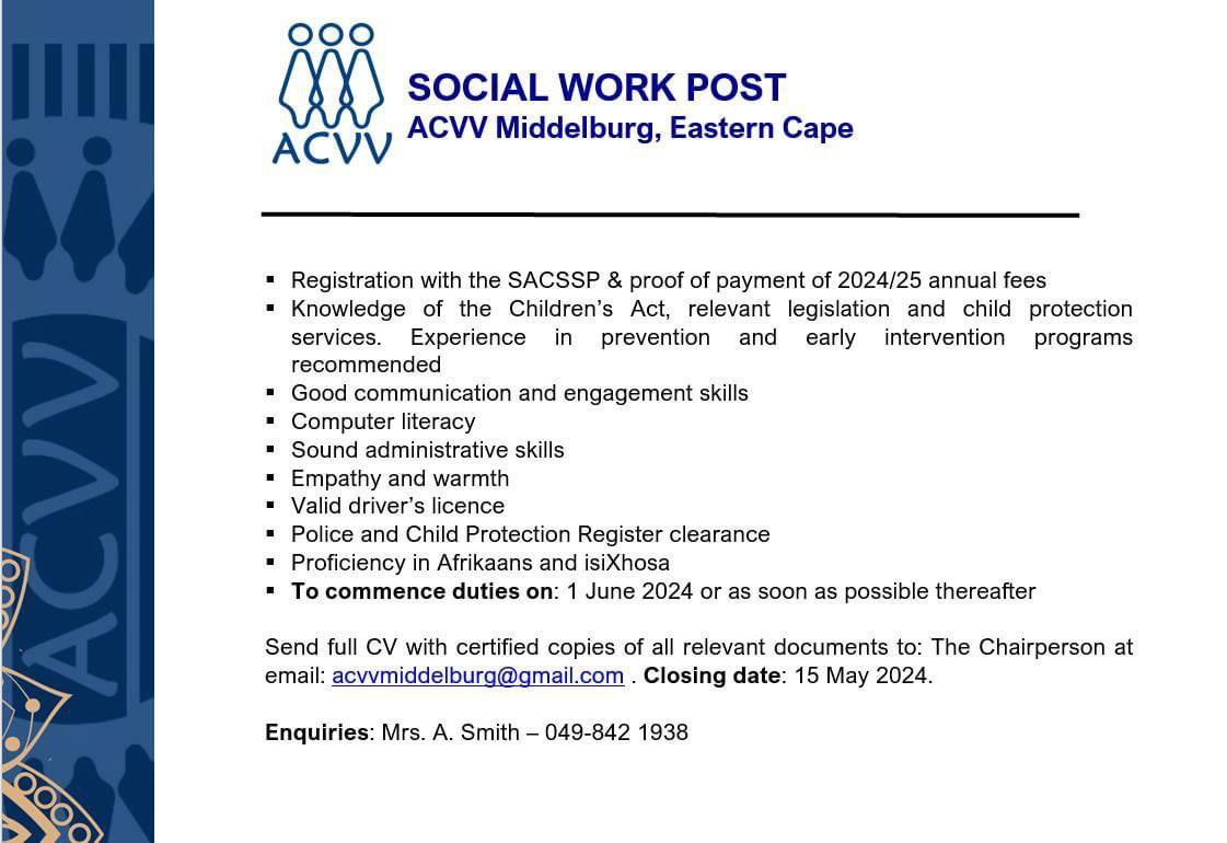 swvacancies_sa's tweet photo. #SWVacancies https://t.co/aY5ikRRTP6