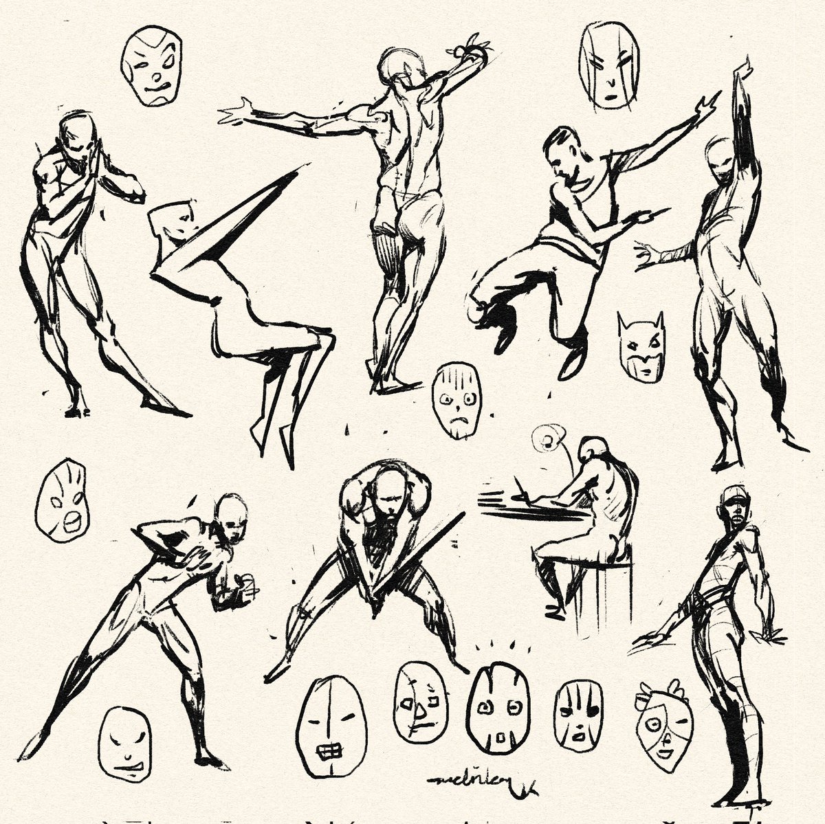 Sketches from imagination
#figuresketch #figuredrawing #çizim