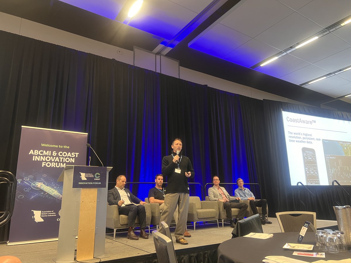 The first Innovation Forum Showcase panel was insightful! Matt Clarke from Poseidon Ocean Systems, Christopher Moreno from @MarineLabsdata, Chris Baker from Alberni Yachts, and Glenn Jones from Reach Technologies shared unique insights on marine industry innovations. #MarineTech