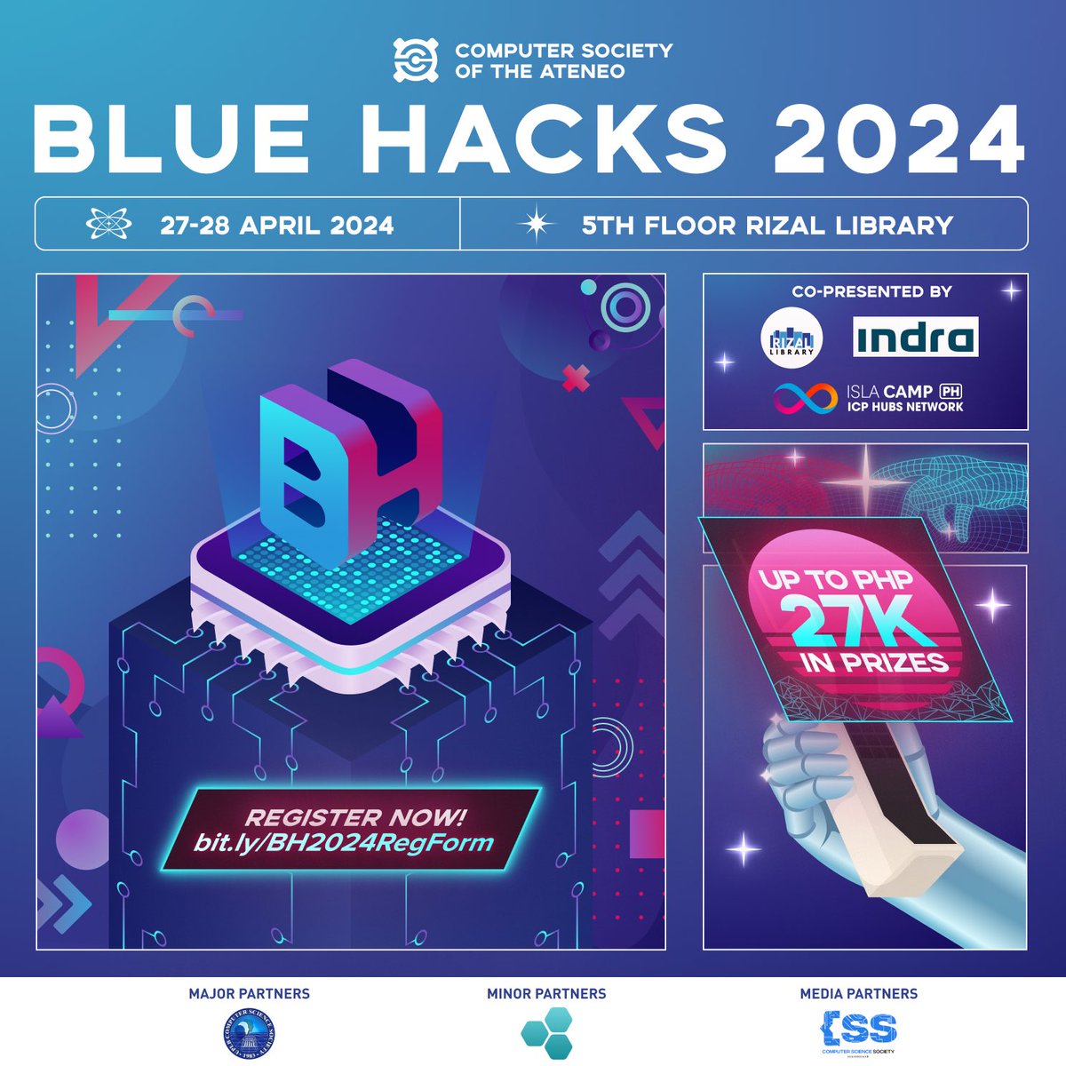 🚀 Attention all student developers at Ateneo de Manila University BLUE HACKS 2024 Hackathon! Join us LIVE as we unleash the power of #Web3 and the #InternetComputer Protocol at iThink Code Camp on the 5th Floor of Rizal Library. 🧑‍💻👩‍💻 Don’t miss the 24-48hr Hacker House…
