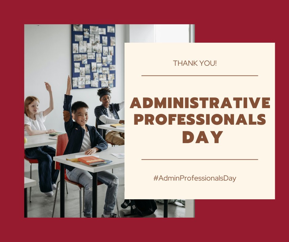 Today, we celebrate our administrative assistants! 👏 In our schools, our admin assistants are our front line staff who greet our visitors, help our students and staff and keep our school offices running smoothly. 🤩 THANK YOU for all you do for our school community!