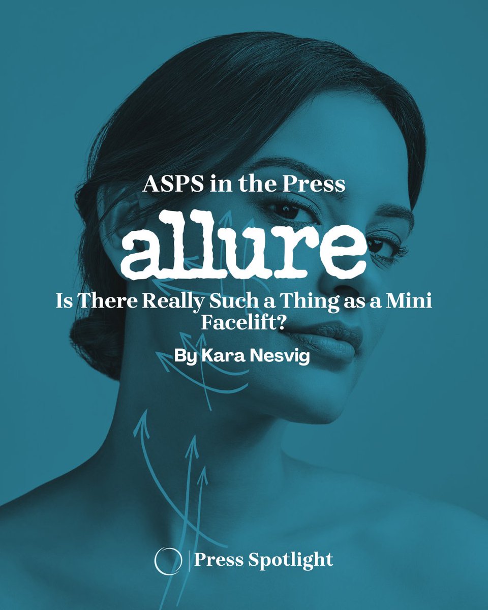 ASPS_News's tweet photo. Curious about mini facelifts? 💫 Get ready to uncover the secrets to subtle enhancements with insights from ASPS Member Surgeons Drs. Adam Kolker, Lyle Leipziger, Josef Hadeed, Peter Lee and Norman Rowe. https://t.co/64YShbLrQ1
#MiniFacelift #Facelift #ThreadLift #SnatchedJawline #ASPS #PlasticSurgery
