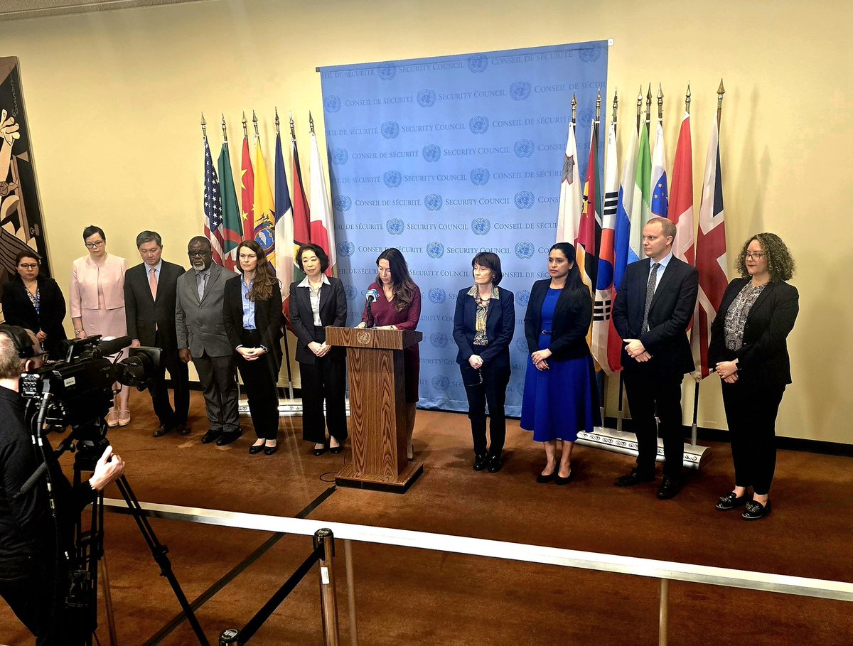 *April 24th, 2024*

#UNSecurityCouncil Press Stakeout on #WPS (Women, Peace, and Security) convened by #Malta.

Sierra Leone, along with 10 other signatories of the #WPS Commitment called for an end to all sexual and gender-based violence and implementation of the Peace, Security…