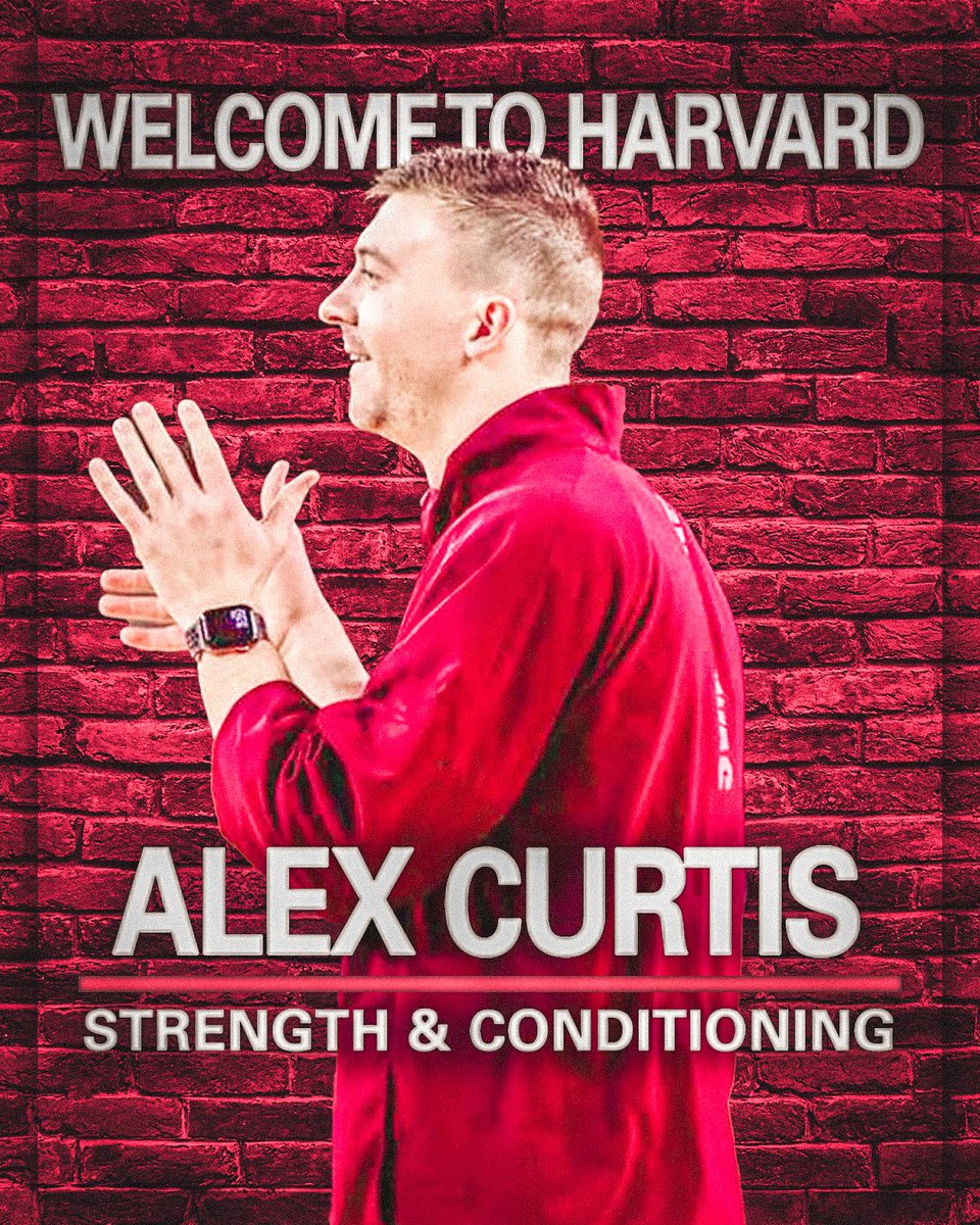 👏 Excited to introduce Alex Curtis as our new strength & conditioning coach! 📰 bit.ly/44dmH9E #GoCrimson #OneCrimson @AC_Harvard