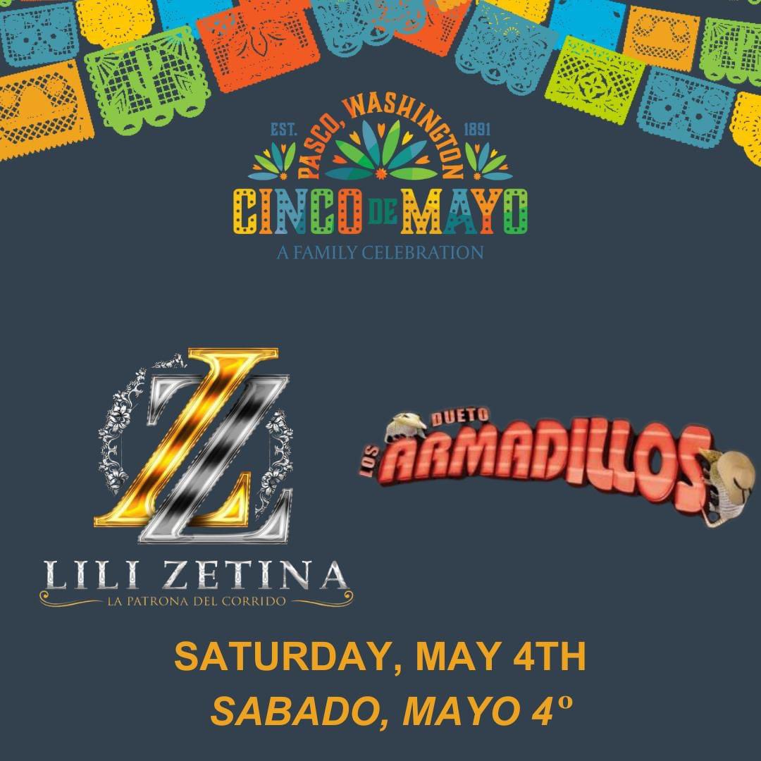 Get ready to celebrate Cinco de Mayo in style with amazing performances by Lili Zetina LaPatrona Del Corrido at 4:30 PM and Los Armadillos at 6:30 PM! Join us for an unforgettable evening filled with incredible music and vibrant energy. Don't miss out on this fiesta!