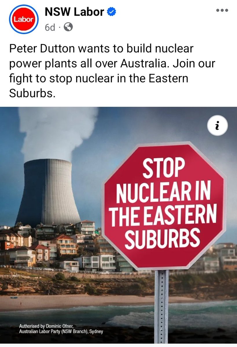 Windfarms for Wentworth!
Let's build a huge one just off Point Piper and a bigger one at Bondi Beach. 

Labor are mad. Unlike most people I have visited nuclear plants and I would much rather live next to one then a wind farm, a smash repairer or an airport. Tens of thousands of…