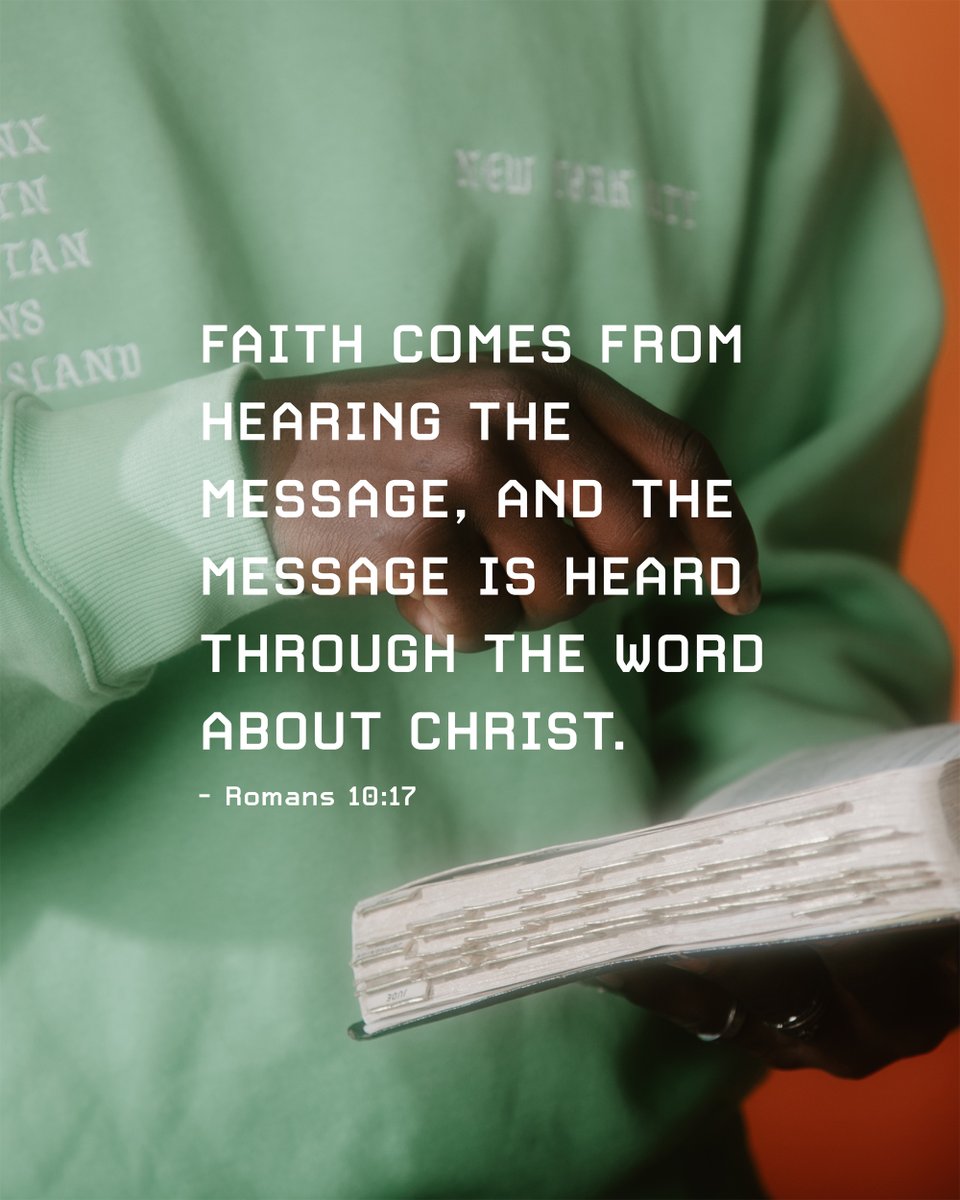 Faith comes from hearing the message, and that message is heard through the word. So keep reading, studying & listening to the word and let it fill you with faith and hope!  #PowerOfTheWord #bibleverse #romans10 #scripture #faith #bible #biblejournaling