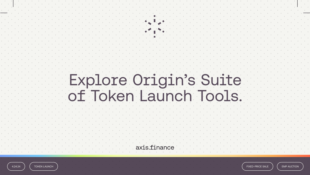 axis_fi's tweet photo. 1/ The token launch landscape was ripe for innovation — and it’s arrived with Origin.

We built a complete suite of tools to support you from start to finish.

Learn how each feature can shape your launch process 🧵 https://t.co/ldIwp7Ywan