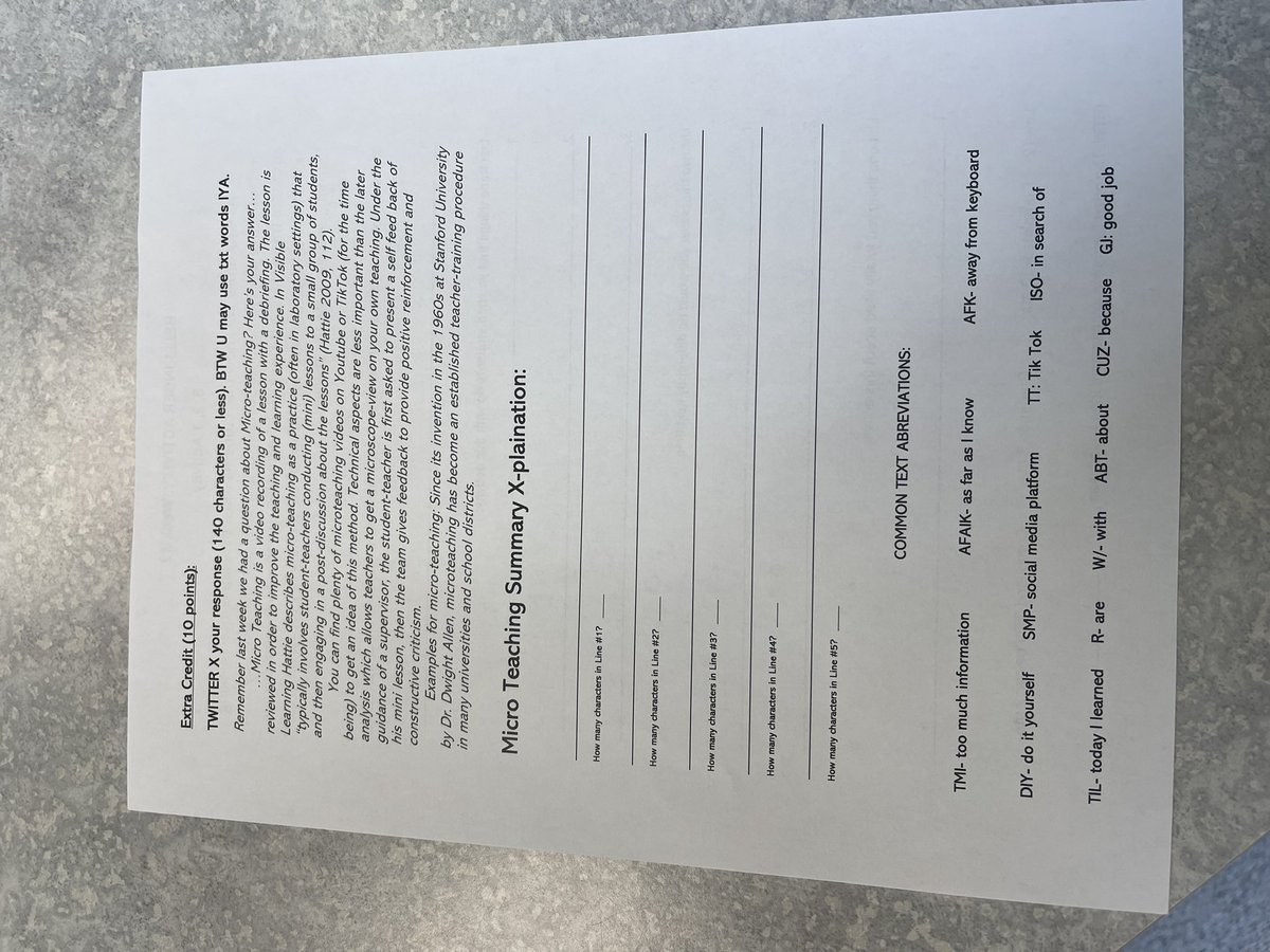 ChadGreevy's tweet photo. Luv 2-nite’s Belanger assignment.  My @ImmaculataU EDL622: Curriculum &amp; Assessment’s @WarriorRunSD Bellringer was to report in 140 characters or less about the assessment strategies they used in their classes this week. @BLaSTIU17 @PDESecretary https://t.co/JgJcqVKkPR