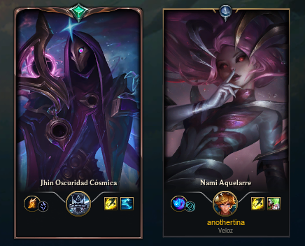 Not having cosmic Nami to match with my adc breaks my silly heart, but legendary buddies at least