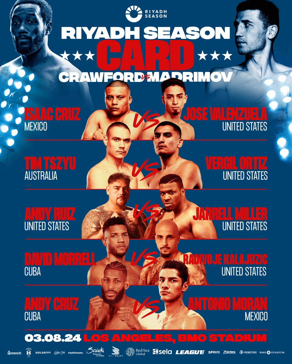 تعرّف على نزالات Riyadh Season Card في لوس انجلوس يوم 3 أغسطس 🥊🤩 Discover the fight Undercard for #RiyadhSeasonCard in Los Angeles on August 3rd 🥊🤩